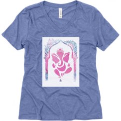 Ladies Relaxed Fit Super Soft Triblend V-Neck Tee