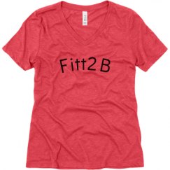 Ladies Relaxed Fit Super Soft Triblend V-Neck Tee