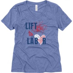 Ladies Relaxed Fit Super Soft Triblend V-Neck Tee