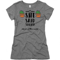 Ladies Slim Fit Super Soft Triblend Tee