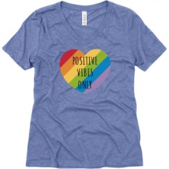 Ladies Relaxed Fit Super Soft Triblend V-Neck Tee