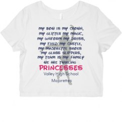 Ladies Slim Fit Crop Top Tee