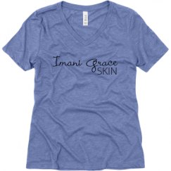 Ladies Relaxed Fit Super Soft Triblend V-Neck Tee