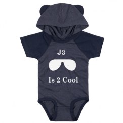 Infant Hooded Raglan Bodysuit with Ears