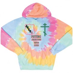 Unisex Tie-Dye Fleece Hoodie
