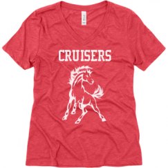 Ladies Relaxed Fit Super Soft Triblend V-Neck Tee