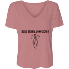 Ladies Flowy Slouchy V-Neck Tee