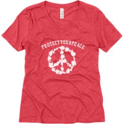 Ladies Relaxed Fit Super Soft Triblend V-Neck Tee