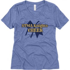 Ladies Relaxed Fit Super Soft Triblend V-Neck Tee