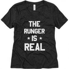 Ladies Relaxed Fit Super Soft Triblend V-Neck Tee