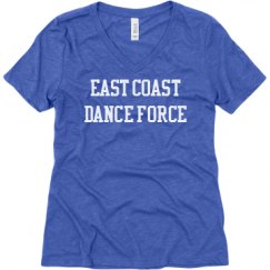 Ladies Relaxed Fit Super Soft Triblend V-Neck Tee