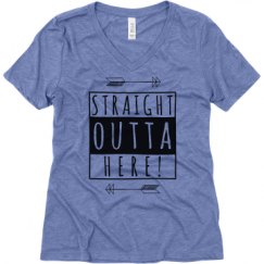 Ladies Relaxed Fit Super Soft Triblend V-Neck Tee