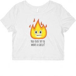 Ladies Slim Fit Crop Top Tee