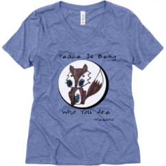 Ladies Relaxed Fit Super Soft Triblend V-Neck Tee