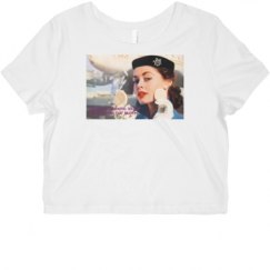 Ladies Slim Fit Crop Top Tee