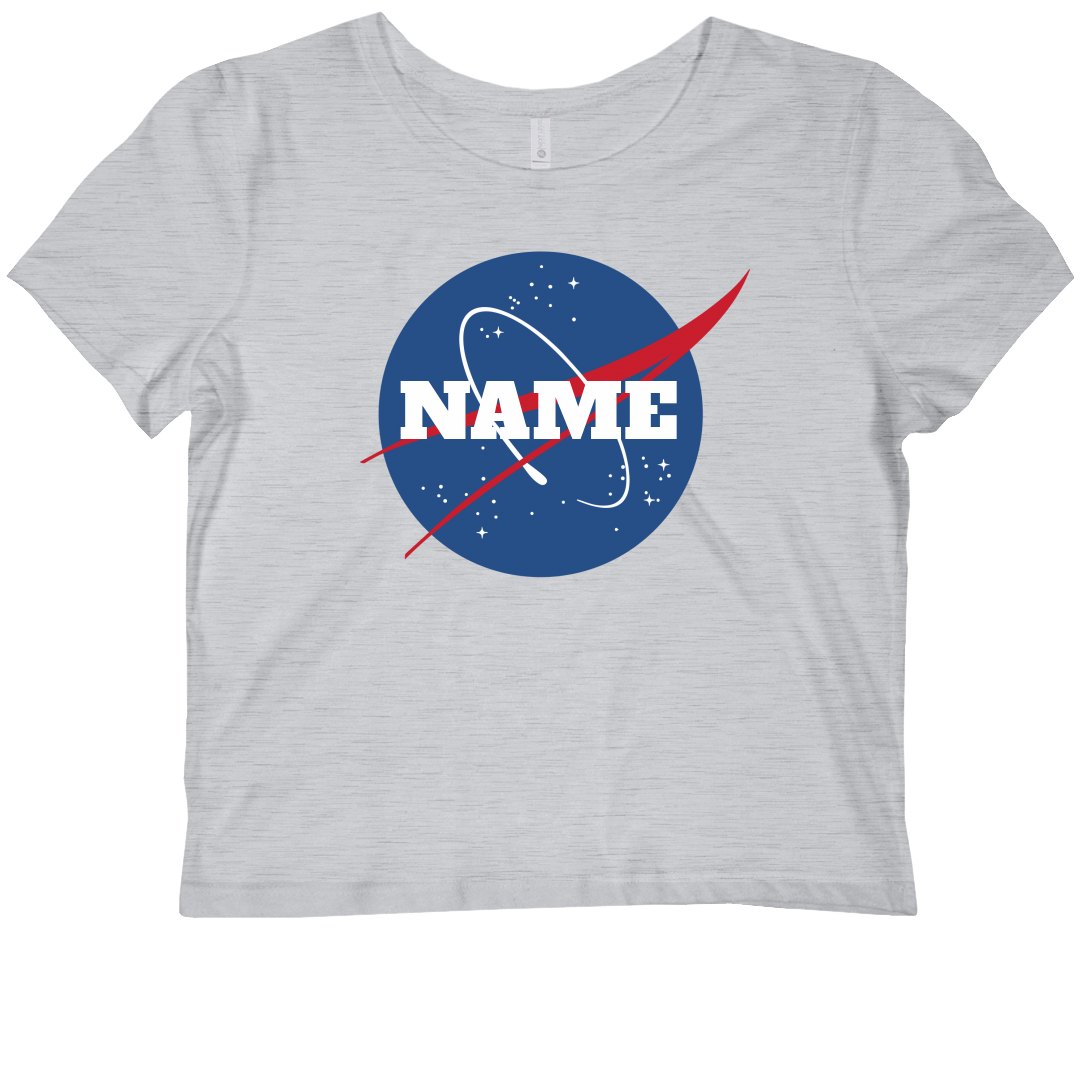 Custom Name Nasa Crop Top - Ladies Ideal Crop Top T-Shirt | Customized Girl