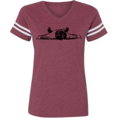 Ladies Relaxed Fit Vintage Sports Tee
