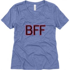 Ladies Relaxed Fit Super Soft Triblend V-Neck Tee