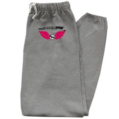 Grey Sweats w/logo Pink Wings