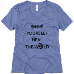 Ladies Relaxed Fit Super Soft Triblend V-Neck Tee