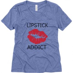 Ladies Relaxed Fit Super Soft Triblend V-Neck Tee
