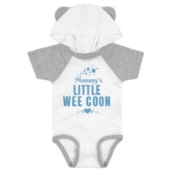 Infant Hooded Raglan Bodysuit with Ears