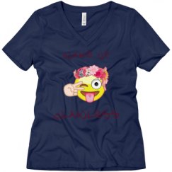Ladies Relaxed Fit V-Neck Tee
