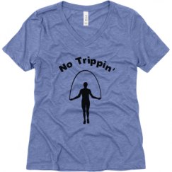Ladies Relaxed Fit Super Soft Triblend V-Neck Tee