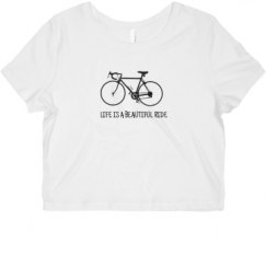 Ladies Slim Fit Crop Top Tee