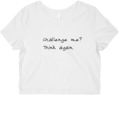 Ladies Slim Fit Crop Top Tee