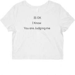 Ladies Slim Fit Crop Top Tee