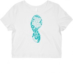 Ladies Slim Fit Crop Top Tee