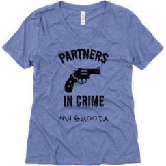 Ladies Relaxed Fit Super Soft Triblend V-Neck Tee