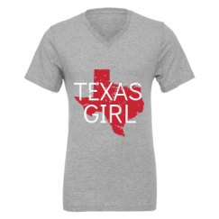 Unisex CVC Jersey V-Neck T-Shirt