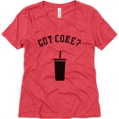 Ladies Relaxed Fit Super Soft Triblend V-Neck Tee