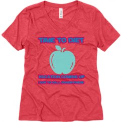 Ladies Relaxed Fit Super Soft Triblend V-Neck Tee