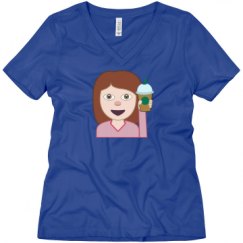 Ladies Relaxed Fit V-Neck Tee