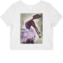 Ladies Slim Fit Crop Top Tee