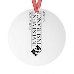 Metal Round Christmas Ornament