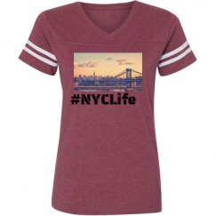 Ladies Relaxed Fit Vintage Sports Tee