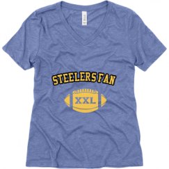 Ladies Relaxed Fit Super Soft Triblend V-Neck Tee