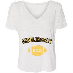 Ladies Flowy Slouchy V-Neck Tee