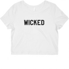 Ladies Slim Fit Crop Top Tee