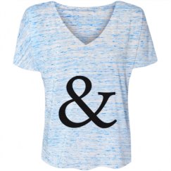 Ladies Flowy Slouchy V-Neck Tee