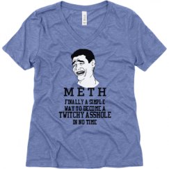 Ladies Relaxed Fit Super Soft Triblend V-Neck Tee