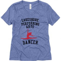 Ladies Relaxed Fit Super Soft Triblend V-Neck Tee