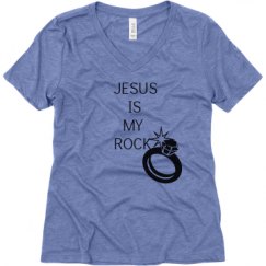 Ladies Relaxed Fit Super Soft Triblend V-Neck Tee