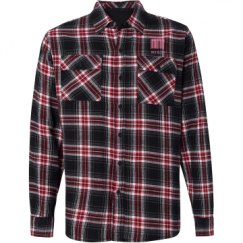 Unisex Long Sleeve Plaid Flannel Shirt