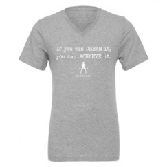 Unisex CVC Jersey V-Neck T-Shirt
