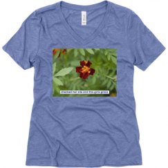 Ladies Relaxed Fit Super Soft Triblend V-Neck Tee